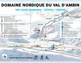 Mapa bežeckých tratí Val d'Ambin v Bramans - Lyžovačky v Alpách, www.hitka.sk